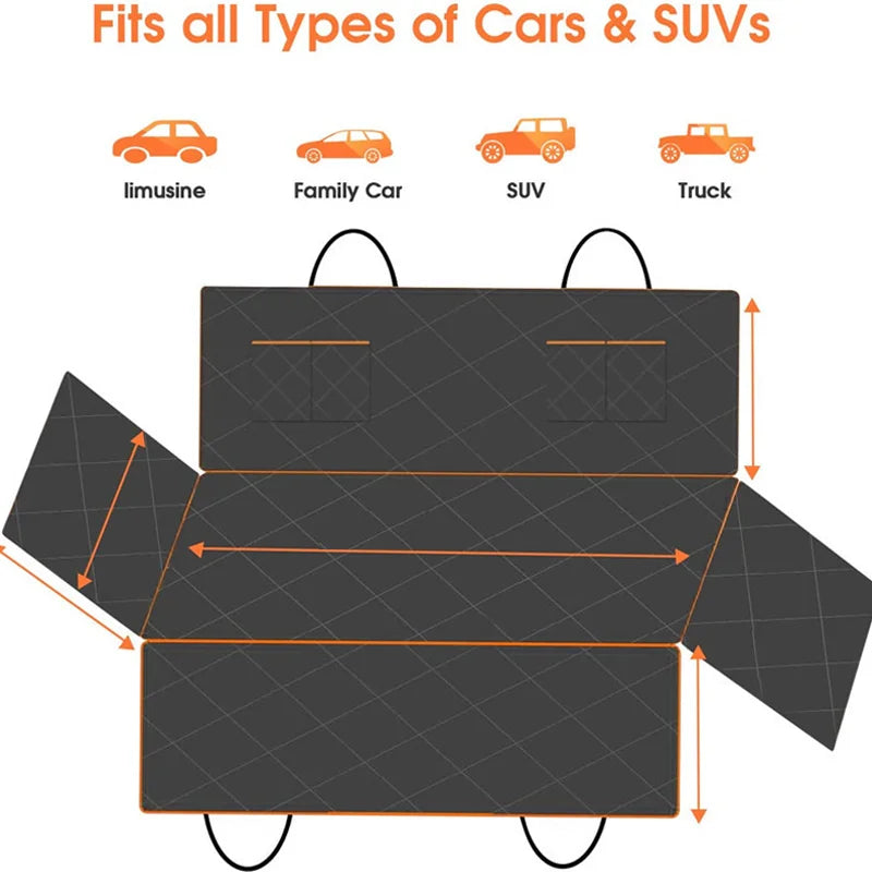 Car Pet Mat Rear Seat Protective Cover Waterproof And Thickened To Prevent Biting Oxford Cloth Fully Enclosed Anti-Dirty Mat